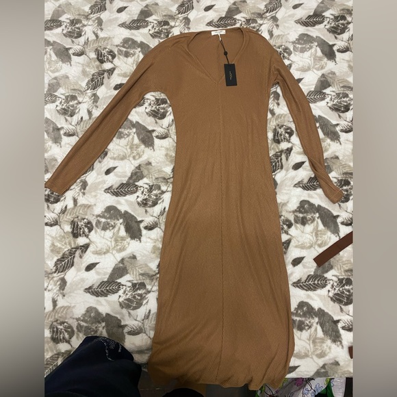 Rag & Bone The Knit Rib Bias Dress in Camel in size S - Picture 3 of 9